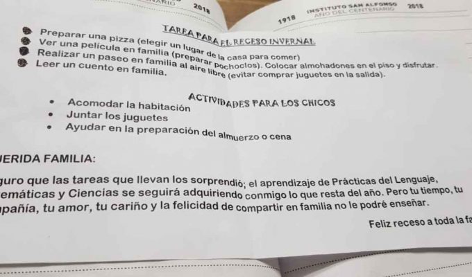 La mejor tarea del mundo para las vacaciones: una maestra sorprendió a todos 4