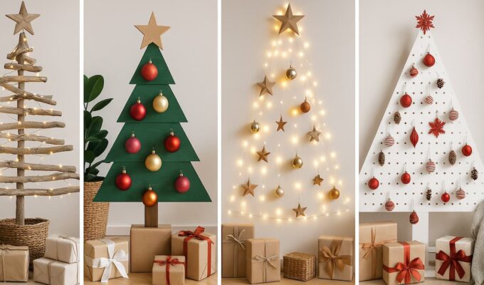 Árboles de Navidad originales y creativos para decorar el hogar en 2025.