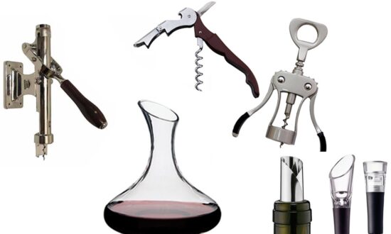 Accesorios básicos para vino: sacacorchos, decantador y aireadores
