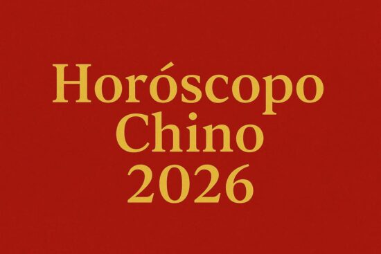 Qué animal y elemento eres en el Horóscopo Chino: claves para 2026 4 Imagen con fondo rojo y detalles dorados que muestra el símbolo del horóscopo chino con el texto “Horóscopo Chino 2026”, representando las predicciones y energías del nuevo año.