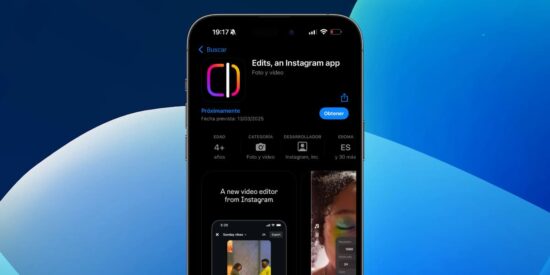 Potencia tus contenidos con las nuevas herramientas de Instagram 8 Pantalla de smartphone con la app Edits abierta