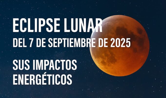 Luna roja durante el eclipse lunar del 7 de septiembre de 2025 en un cielo estrellado