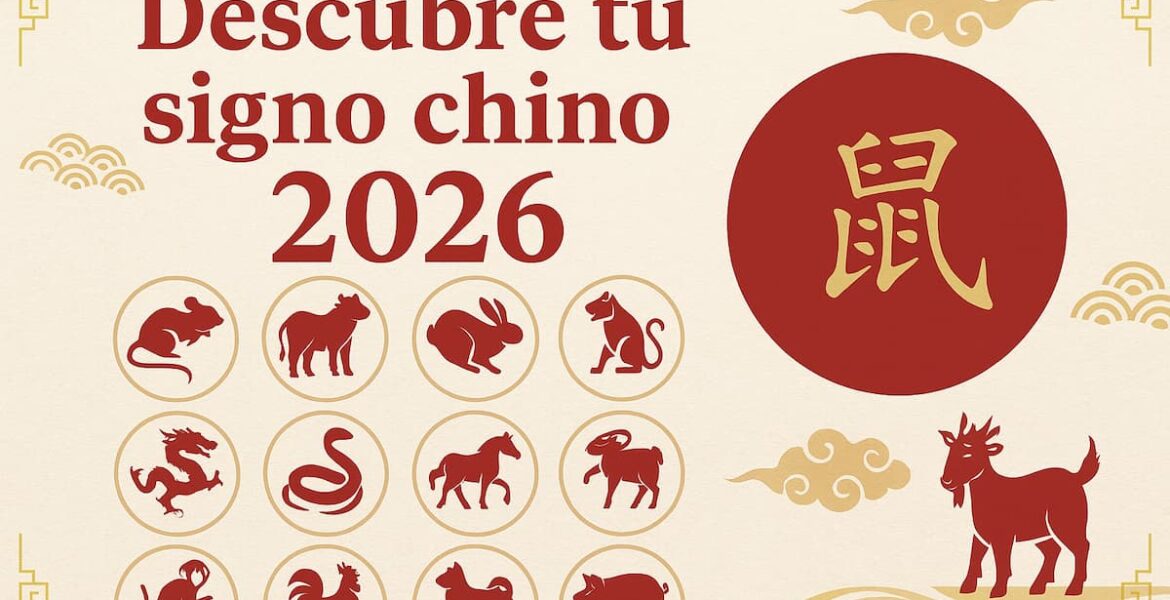 Horóscopo chino 2026 con los doce animales del zodiaco: símbolos y energía del Año del Caballo de Fuego.