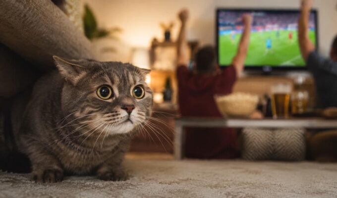 Tu gato también sufre los gritos del Mundial: cómo evitar que se asuste durante los partidos