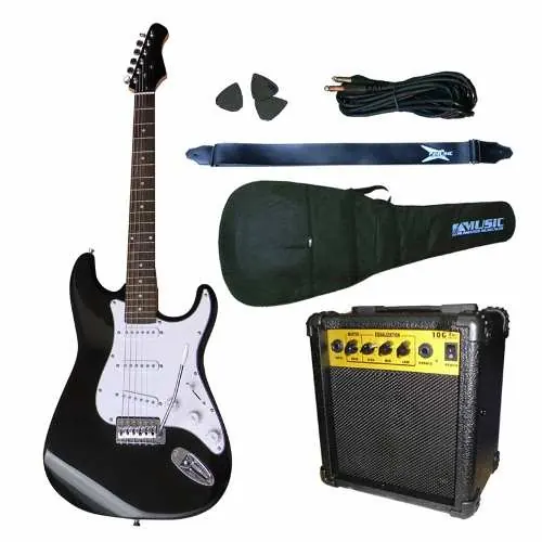 accesorios y amplificador para guitarra