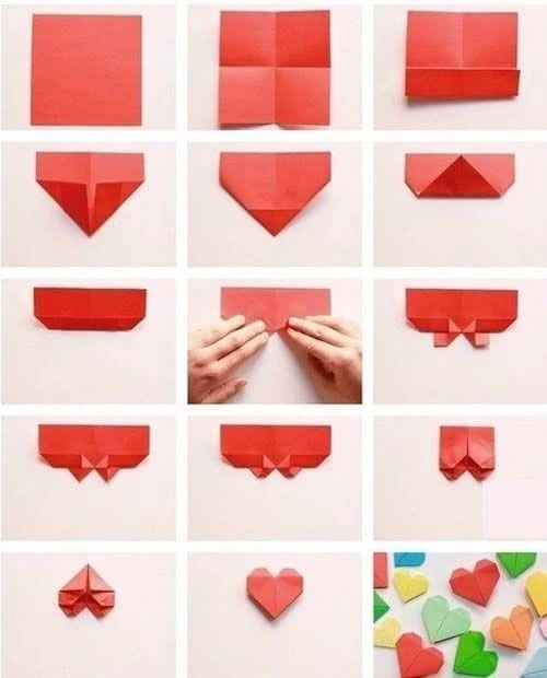 como hacer corazon de papel