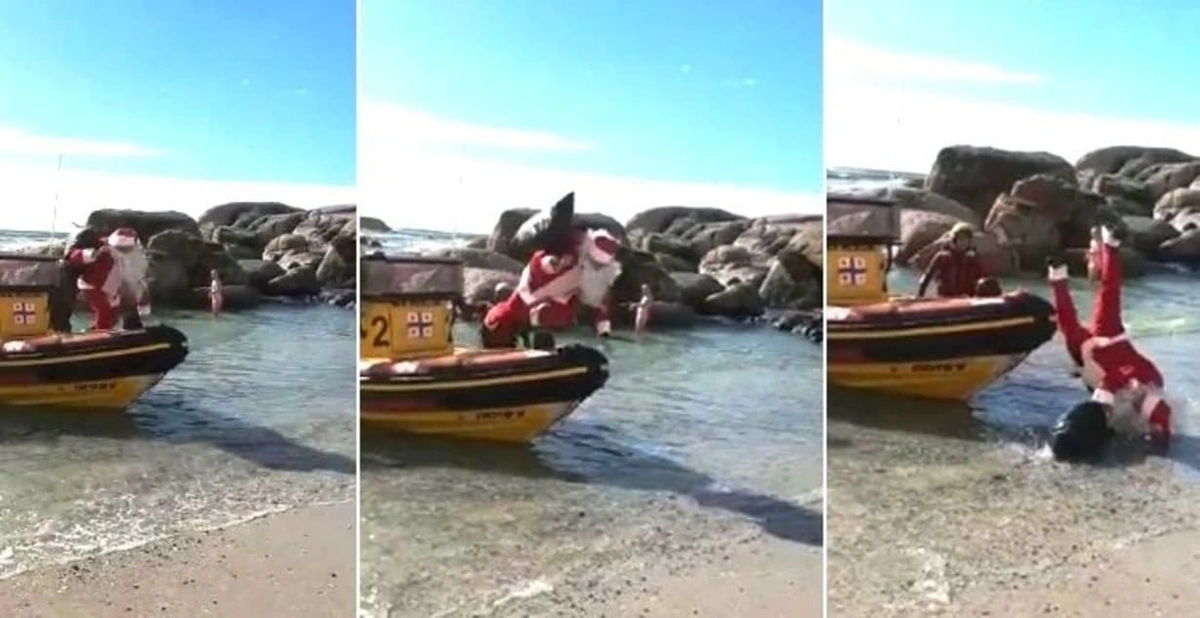 video viral de papa noel