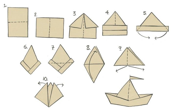 como hacer barco de papel