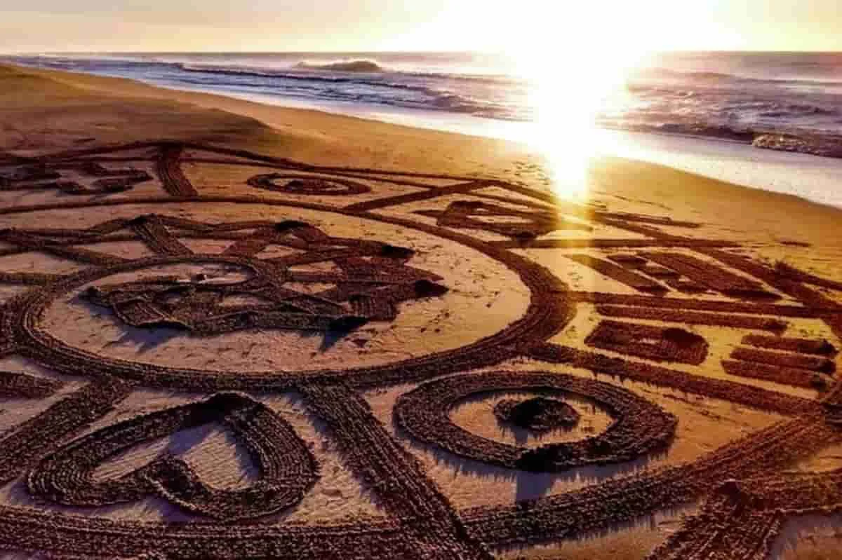 mandalas en la playa