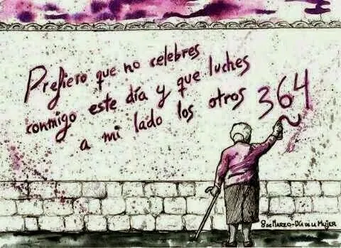 importancia-actual-del-dia-de-la-mujer Ilustración de una mujer escribiendo un grafiti, un mensaje sobre por qué es importante la lucha feminista los 365 días del año y no solo el 8 de marzo.