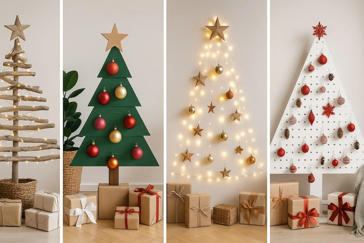 Árboles de Navidad originales y creativos para decorar el hogar en 2025.