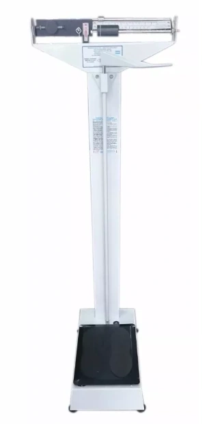 báscula médica pediátrica mecánica blanca de pie