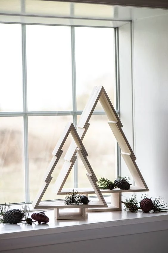 decoracion de navidad con madera