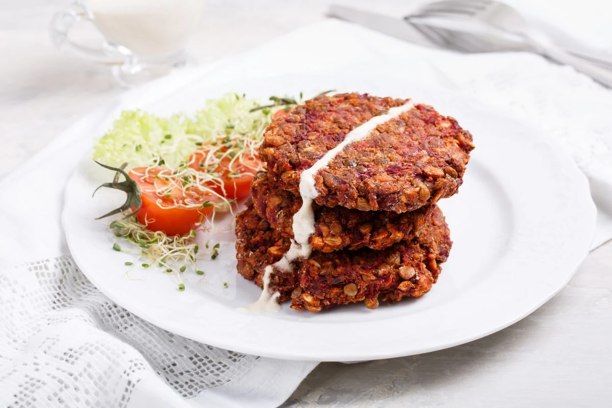 hamburguesas de lentejas y avena