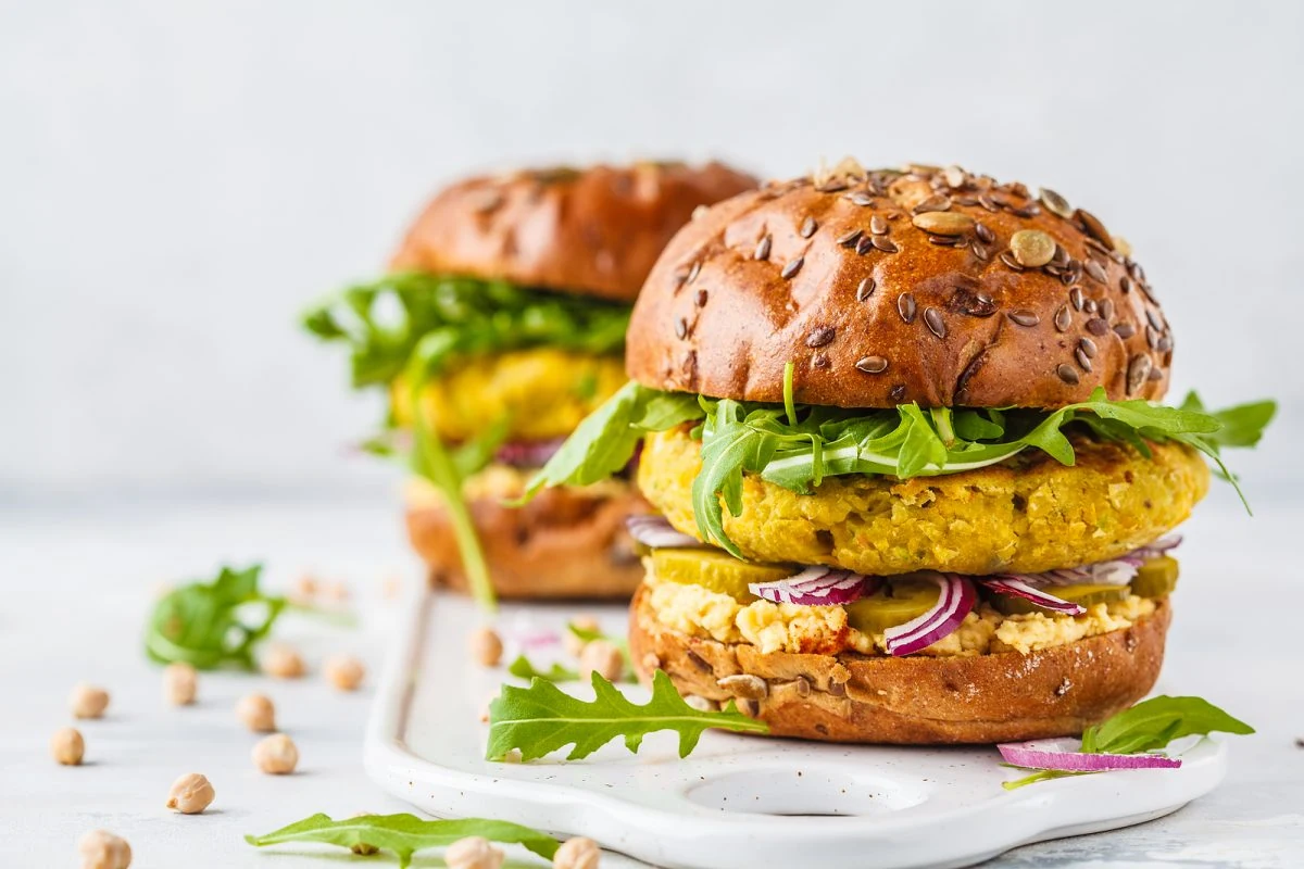 receta de hamburguesa de garbanzo