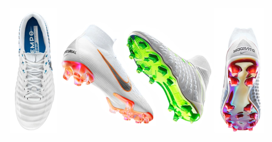 Mejores-tenis-de-futbol-2025-marcas-y-modelos Collage con varios de los mejores tenis de fútbol para 2025, mostrando la diversidad de diseños y tecnologías de las marcas líderes.