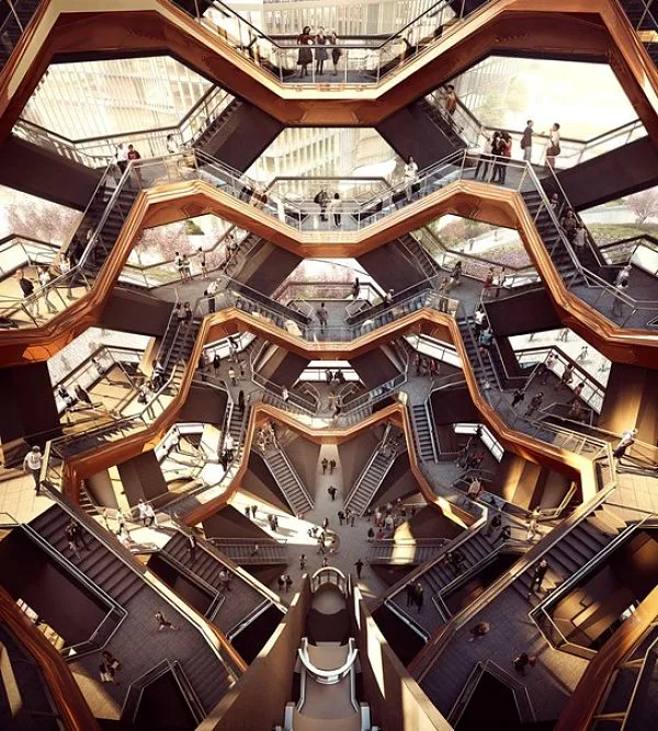 Vessel: Una obra maestra de la arquitectura moderna Estructura arquitectónica Vessel diseñada por Heatherwick Studio