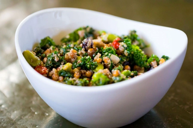 kale y garbanzos