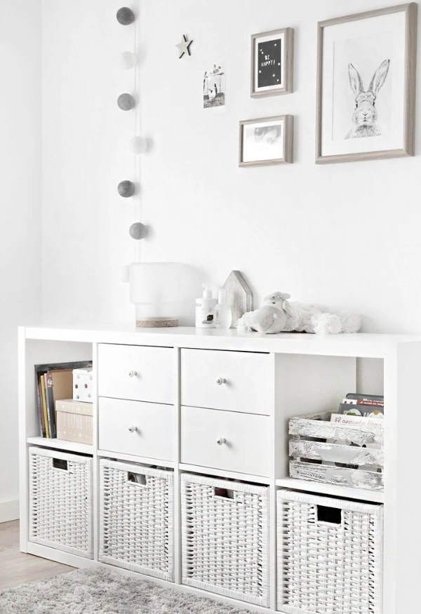 muebles de madera blancos para estilo nórdico