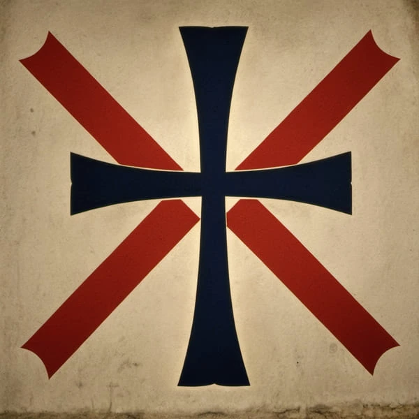 Cruz de San Andrés: Forma de "X".