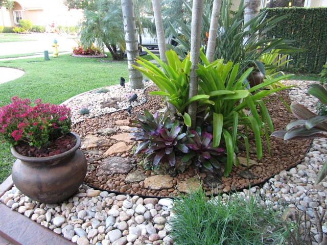 jardín con piedras