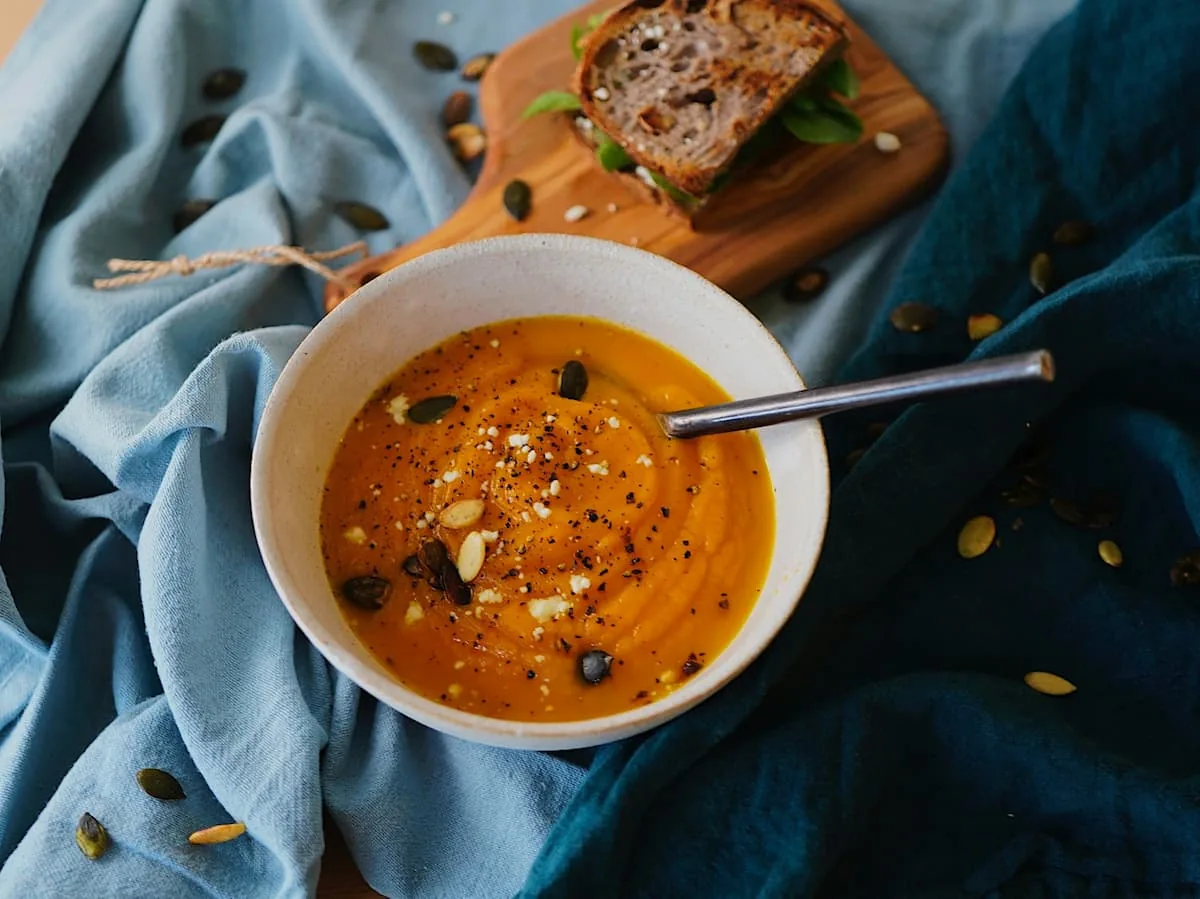 Sopa de calabaza bellota asada 