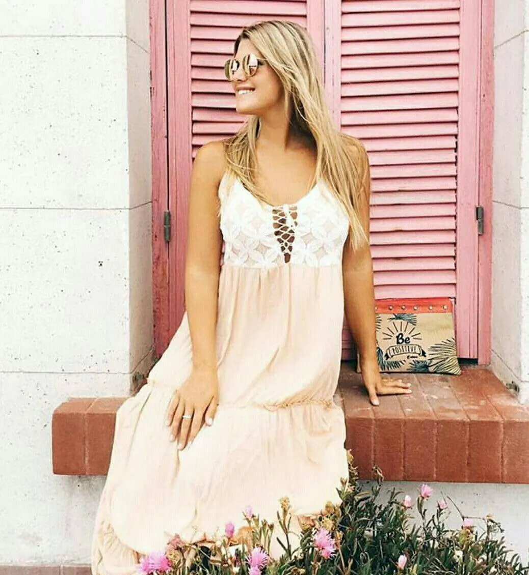 Vestido suelto, tipo playero, para los primeros meses de embarazo